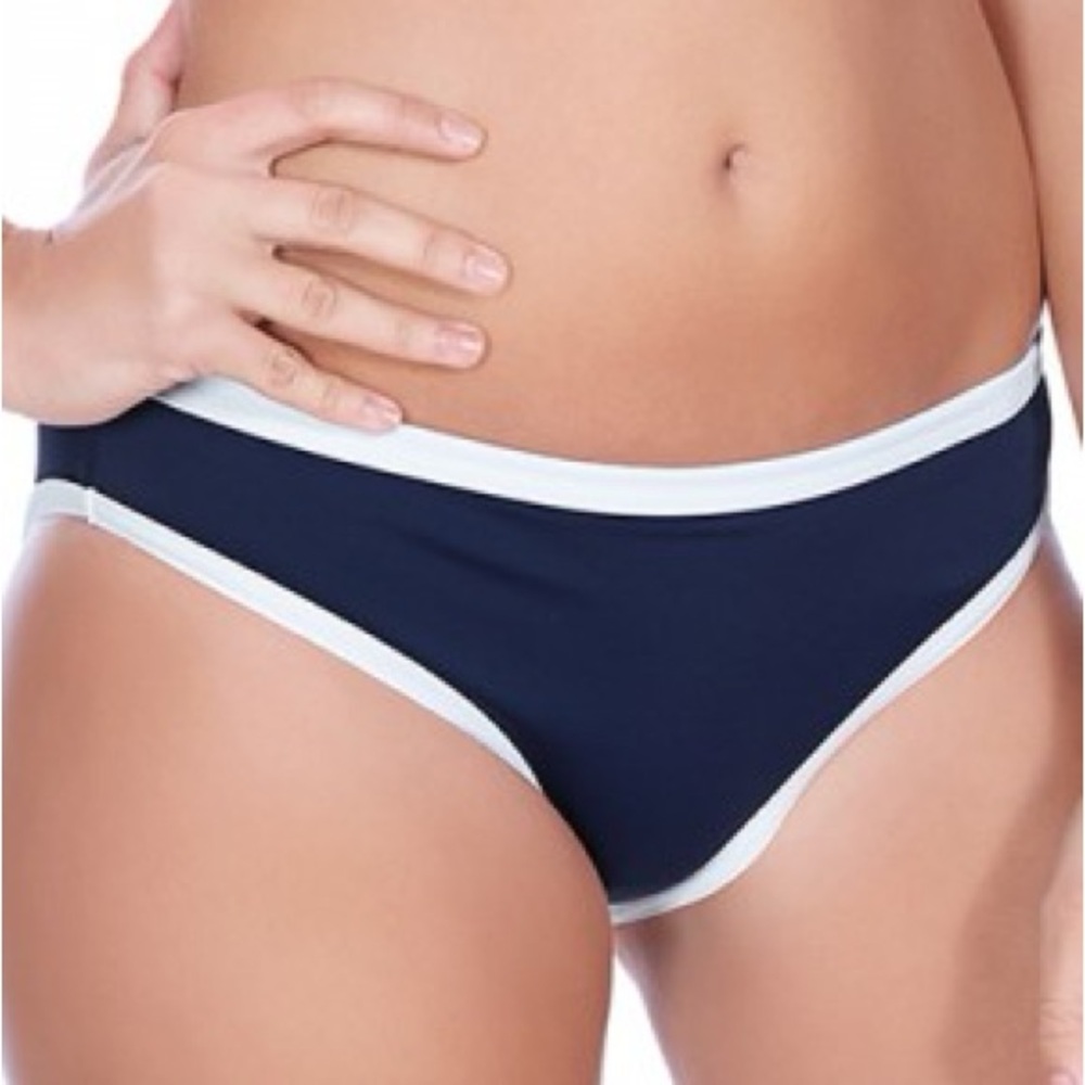 FREYA in the navy hipster bromine swim bottom brief size Large NWT